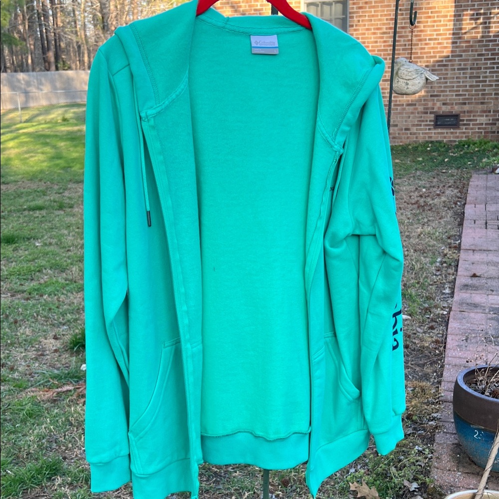 Columbia Teal Zip-Up Hoodie Jacket